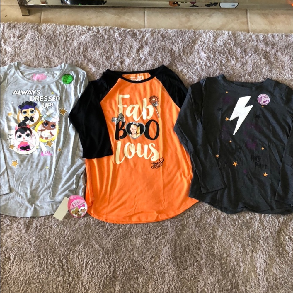 Girl’s NWT Halloween shirt bundle! XL